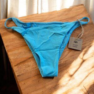 Toast Swim String Bikini Bottom Ocean Wave Ribbed XL